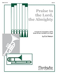 Praise to the Lord, the Almighty Brass Quintet, Organ, Handbells, SATB, opt. Congregation cover Thumbnail